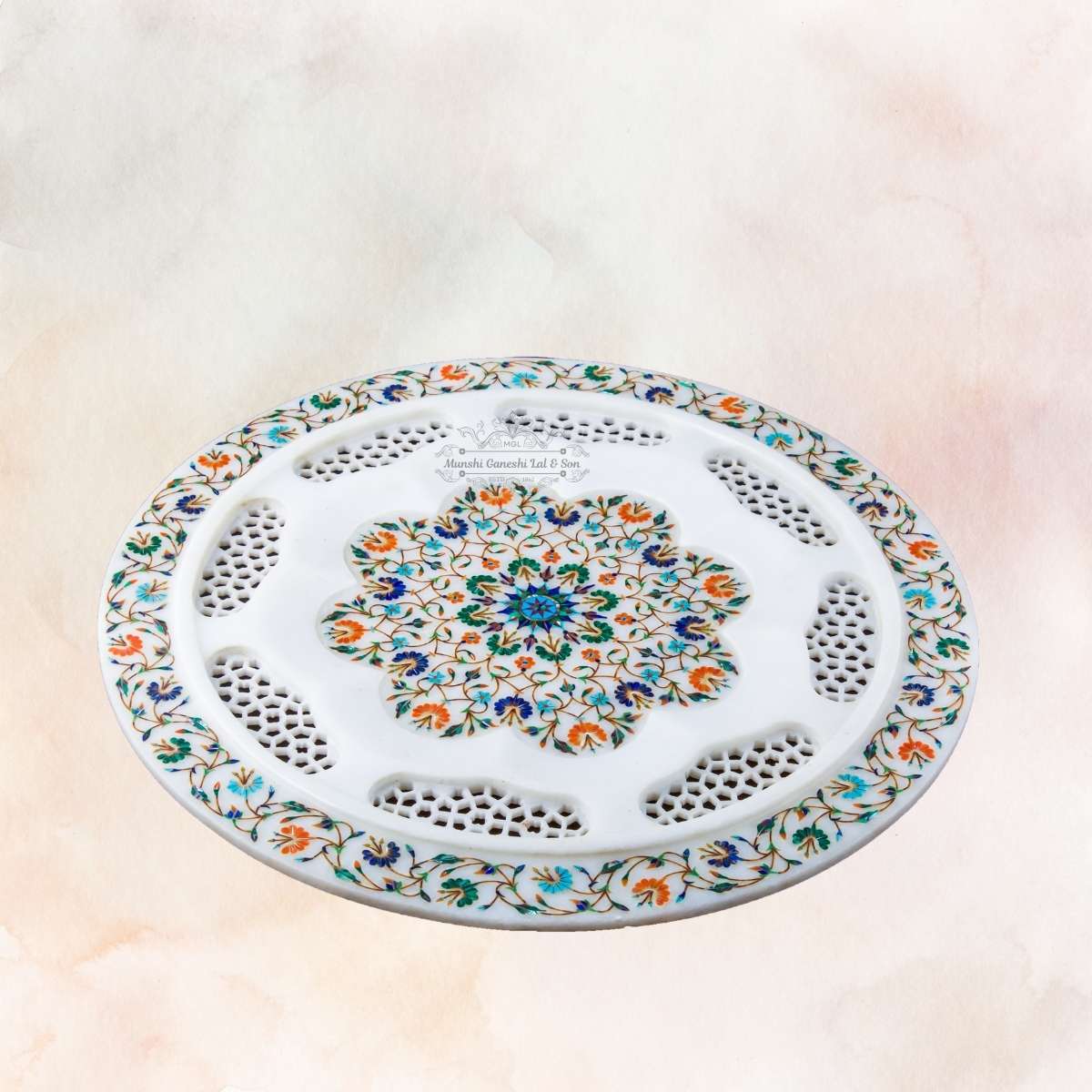 R-G-B Colour Designed with spaces b/w Marble Fruit Bowl